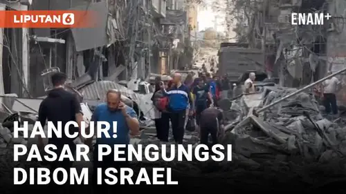 Israel Menghancurkan Pasar Pengungsi di Gaza secara Video