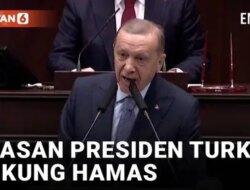 Rekaman Video: Presiden Erdogan Memberikan Dukungan kepada Hamas dalam Kondisi Tegang dengan Barat