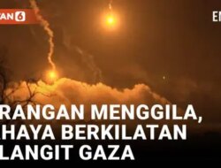 Video: Cahaya Kilatan di Langit Mewarnai Operasi Israel di Kota Gaza