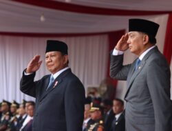 Excited Crowds Cheer as Prabowo Subianto and Defense Minister Sjafrie Ride Maung During Handover Ceremony