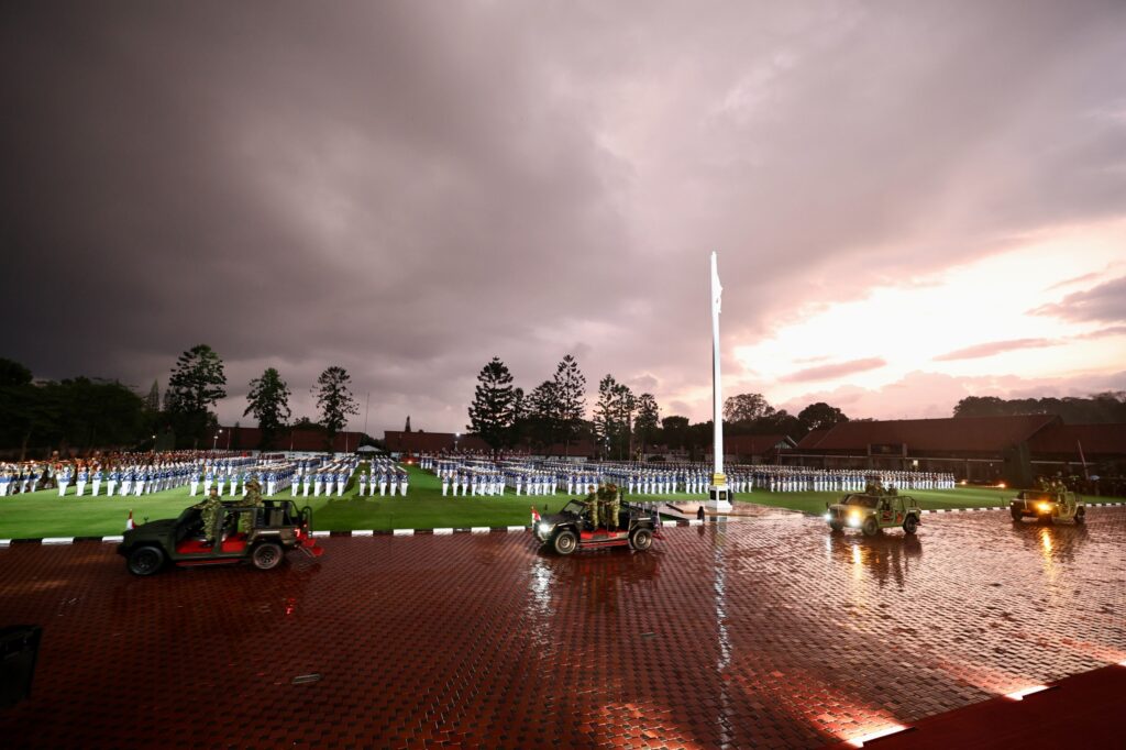 If the Soldiers Get Wet, the Leaders Must Get Wet Too: Prabowo Subianto Leads Cabinet Generals in March Through the Rain